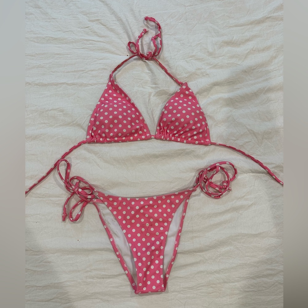 Pink Polka Dot Bikini